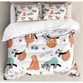 thumbnail image 1 of Ambesonne Sloth Duvet Cover Set, 1 of 2