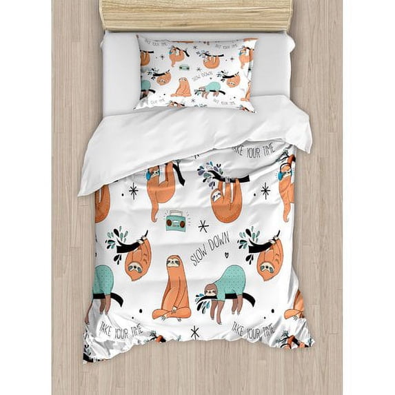 Ambesonne Sloth Duvet Cover Set