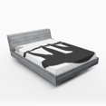 thumbnail image 1 of Ambesonne Sloth Fitted Sheet, Animal Silhouette Shower, Full Size, Charcoal Grey and White, 1 of 2