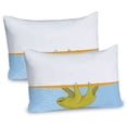 thumbnail image 1 of Ambesonne Sloth Pillow Sham 2 Pack, Underwater Wildlife Fauna, 26"x20", Pale Blue Khaki Orange, 1 of 3