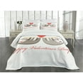 thumbnail image 1 of Ambesonne Sloth Quilted Bedspread Set 3 Pcs, Tropical Animals, Queen Size, Warm Taupe Vermilion, 1 of 5