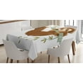 thumbnail image 1 of Ambesonne Sloth Tablecloth Rectangular Table Cover, Cheerful Animal on Tree, 60"x90", Brown Khaki Grey, 1 of 4