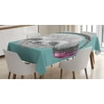 thumbnail image 1 of Ambesonne Sloth Tablecloth Rectangular Table Cover, DJ Sloth Headphones, 60"x84", Teal Grey Fuchsia, 1 of 4
