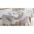 thumbnail image 1 of Ambesonne Sloth Tablecloth Rectangular Table Cover, Funny Unusual Animal Drawing, 60"x84", Grey Black White, 1 of 4