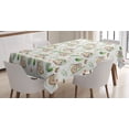 thumbnail image 1 of Ambesonne Sloth Tablecloth Rectangular Table Cover, Mother and Flowers, 60"x84", Pale Brown Green, 1 of 4