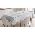 thumbnail image 1 of Ambesonne Sloth Tablecloth Rectangular Table Cover, Sloth Outline Ornaments, 52"x70", Black White, 1 of 4