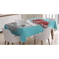 thumbnail image 1 of Ambesonne Sloth Tablecloth Rectangular Table Cover, Sloth with Imperial Crown, 52"x70", Aqua Burgundy Grey, 1 of 4