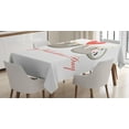 thumbnail image 1 of Ambesonne Sloth Tablecloth Rectangular Table Cover, Tropical Animals, 60"x84", Warm Taupe Vermilion, 1 of 4
