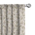 thumbnail image 1 of Ambesonne Snail Window Curtains, Pastel Muted Toned Shelled, Each 28" W x 95" L, Tan Beige Slate Blue, 1 of 4