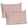 thumbnail image 1 of Ambesonne Snail Pillow Sham 2 Pack, Colorful Abstract Gastropod, 36"x20", Pale Orange Burnt Sienna, 1 of 3