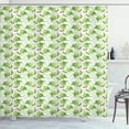 thumbnail image 1 of Ambesonne Snail Shower Curtain, Shelled Organism Pattern, 69"Wx84"L, Green Brown White Green, 1 of 1