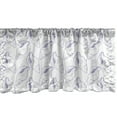 thumbnail image 1 of Ambesonne Snail Window Valance, Soft Toned Seashell Marine, 42" x 12", Indigo and White, 1 of 3