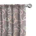 thumbnail image 1 of Ambesonne Snake 4-Panel Curtains, Amazonian Fauna Reptile Art, 56"x95", Warm Taupe Dust, 1 of 4