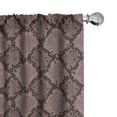 thumbnail image 1 of Ambesonne Snakeskin Print Window Curtains, Fashion Type Motif, Each 28" W x 84" L, Mauve Taupe Dark Mauve, 1 of 4