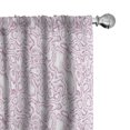 thumbnail image 1 of Ambesonne Snakeskin Print Window Curtains, Wild Animal Girly, Each 28" W x 84" L, Lilac Dark Magenta, 1 of 4