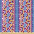 thumbnail image 1 of Ambesonne Snakeskin Print Fabric by the Yard Upholstery, Wild Reptilian Art, 5 Yards, Magenta Azure Blue, 1 of 5