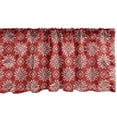 thumbnail image 1 of Ambesonne Snow Window Valance, Scandinavian Knitted Motifs, 54" X 12", Scarlet White, 1 of 3