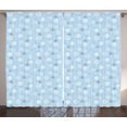 thumbnail image 1 of Ambesonne Snowflake Curtains 2 Panel Set, Cold Weather Design, 108" x 90", Pale Blue Taupe White, 1 of 3