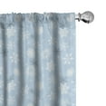 thumbnail image 1 of Ambesonne Snowflake Curtains, Cold Weather Design, Pair of 28"x95", Pale Blue Taupe White, 1 of 5