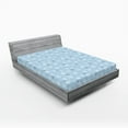 thumbnail image 1 of Ambesonne Snowflake Fitted Sheet 2 Pcs Set, Cold Weather Design, King, Pale Blue Taupe White, 1 of 3