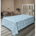 thumbnail image 1 of Ambesonne Snowflake Flat Sheet, Cold Weather Design, TwinXL Size, Pale Blue Taupe White, 1 of 1