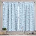 thumbnail image 1 of Ambesonne Snowflake Kitchen Curtains, Cold Weather Design, 55"x45", Pale Blue Taupe White, 1 of 3