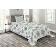 thumbnail image 1 of Ambesonne Snowflake Quilted Bedspread Set 2 Pcs, Lace Style Winter, Twin Size, Blue Black White, 1 of 3