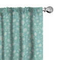 thumbnail image 1 of Ambesonne Snowflakes 4-Panel Curtains, Winter Lacey Ornate Item, 56"x63", Seafoam and Ivory, 1 of 1