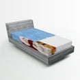 thumbnail image 1 of Ambesonne Snowman Fitted Sheet 2 Pcs Set, Winter Christmas Time, Twin, Multicolor, 1 of 3