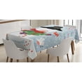thumbnail image 1 of Ambesonne Snowman Tablecloth Rectangular Table Cover, Xmas New Year Grunge, 60"x84", Multicolor, 1 of 4