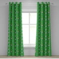 thumbnail image 1 of Ambesonne Soccer Grommet Curtain, Shoes Balls on Grass, 50" x 72", Lime Green Yellow Black, 1 of 6