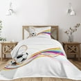 thumbnail image 1 of Ambesonne Soccer Quilted Bedspread Set 2 Pcs, Rainbow Pattern Line, Twin Size, Multicolor, 1 of 5