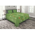 thumbnail image 1 of Ambesonne Soccer Quilted Bedspread Set 3 Pcs, Goalkeeper Striker Motif, King Size, Multicolor, 1 of 3