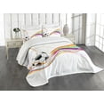 thumbnail image 1 of Ambesonne Soccer Quilted Bedspread Set 3 Pcs, Rainbow Pattern Line, King Size, Multicolor, 1 of 5