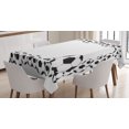 thumbnail image 1 of Ambesonne Soccer Tablecloth Rectangular Table Cover, Football Frame Pattern, 52"x70", White Charcoal Grey, 1 of 4