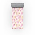 thumbnail image 1 of Ambesonne Soft Pink Fitted Sheet, Flowers Boho Neutral Art, Twin XL Size, Cream Peach Soft Pink, 1 of 5