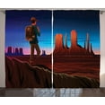 thumbnail image 1 of Ambesonne Southwestern Curtains 2 Panel Set, Monument Alley, 108" x 90", Multicolor, 1 of 3