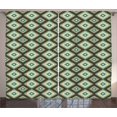 thumbnail image 1 of Ambesonne Southwestern Curtains 2 Panel Set, Native Old Pattern, 108" x 63", Multicolor, 1 of 2