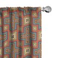 thumbnail image 1 of Ambesonne Southwestern Curtains, Mayan Geometrical, Pair of 28"x84", Multicolor, 1 of 5