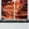 thumbnail image 1 of Ambesonne Southwestern Kitchen Curtains, Natural Canyon Arizona, 55"x45", Burnt Sienna Salmon, 1 of 1