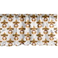 thumbnail image 1 of Ambesonne Southwestern Window Valance, Mexican Mustache Fun, 54" X 12", Marigold Cinnamon and Green, 1 of 3