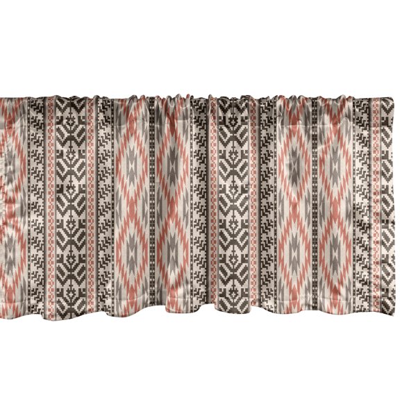 Ambesonne Southwestern Window Valance, Native Art Borders, 54" X 18", Multicolor