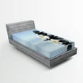 thumbnail image 1 of Ambesonne Spa Fitted Sheet, Stones Plumeras, Twin Size, Pale Blue and Grey, 1 of 2