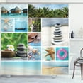 thumbnail image 1 of Ambesonne Spa Shower Curtain, Tropical Ocean Rock, 69"Wx84"L, Multicolor, 1 of 5