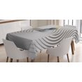 thumbnail image 1 of Ambesonne Spa Tablecloth Rectangular Table Cover, White Sand Hot Stone Waves, 60"x90", Grey and Yellow, 1 of 4
