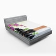thumbnail image 1 of Ambesonne Spa Themed Fitted Sheet, Spring Orchid Calm Water, Queen Size, Multicolor, 1 of 2