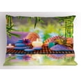 thumbnail image 1 of Ambesonne Spa Themed Pillow Sham, Calm Aura Stones Print, 36" X 20", Multicolor, 1 of 2