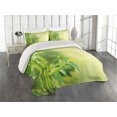 thumbnail image 1 of Ambesonne Spa Themed Quilted Coverlet 3 Pcs, Green Trees in Exotics, King Size, Pale Green and Green, 1 of 2