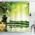 thumbnail image 1 of Ambesonne Spa Themed Shower Curtain, Branch Stones Plumeria, 69"Wx70"L, Multicolor, 1 of 3