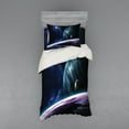 thumbnail image 1 of Ambesonne Space Bedding Set 3 Pcs, Universe with Planets, Twin XL, Blue Purple, 1 of 3